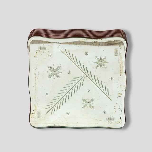 Fontana Arte Wooden Box with Mirror Top from Fontana Arte, 1930s For Sale - Image 4 of 5