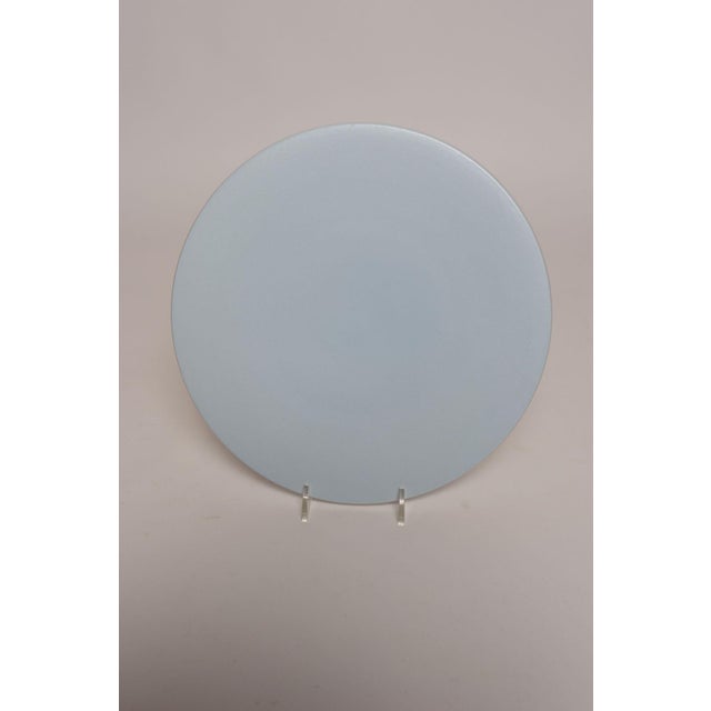 Set of Three Nick Munro English Matte Powder Blue and Glossy White Plates - Two Sizes For Sale - Image 9 of 18