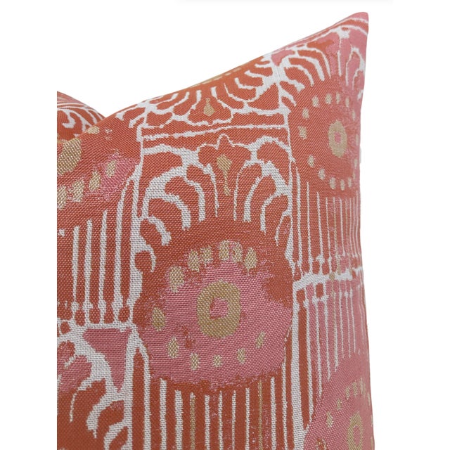 Traditional Perennials Bazaar Woven Pillow Cover in Melon, 20x20 Pillow For Sale - Image 3 of 3
