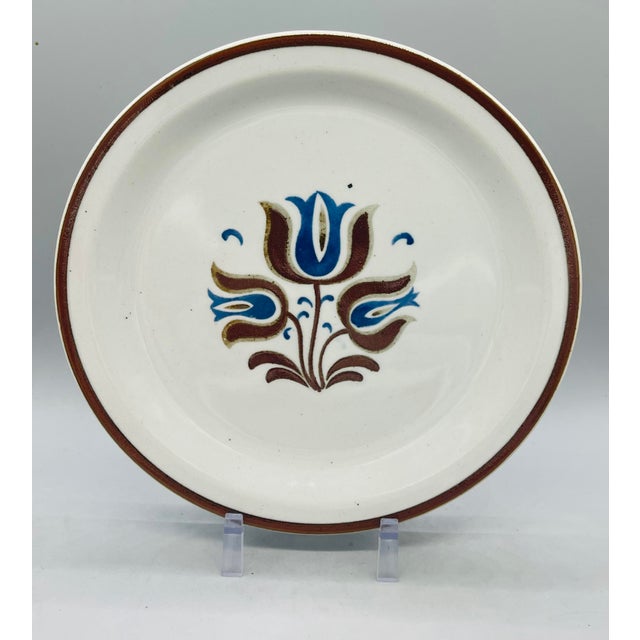 Mismatched Set of 5 Vintage Stoneware Dinner Plates Chairish