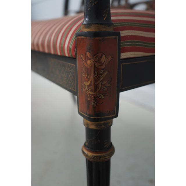 Southwood Regency Style Paint Decorated Settee For Sale - Image 14 of 18