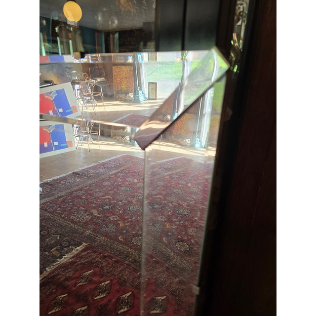 Mid Century Modern 1950s Beveled Mirror For Sale - Image 4 of 7