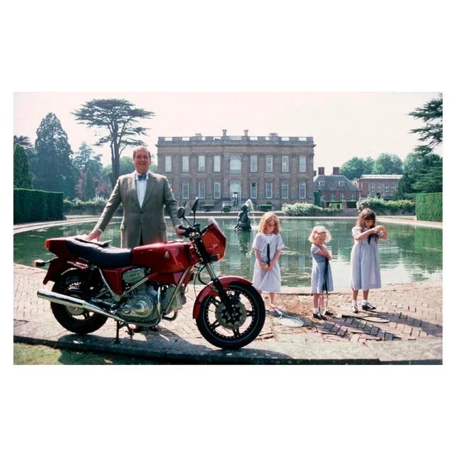 Motorcycling Lord 1961 1990: Lord Hesketh, Minister of State at the Department of Trade and Industry, by the lake in the...