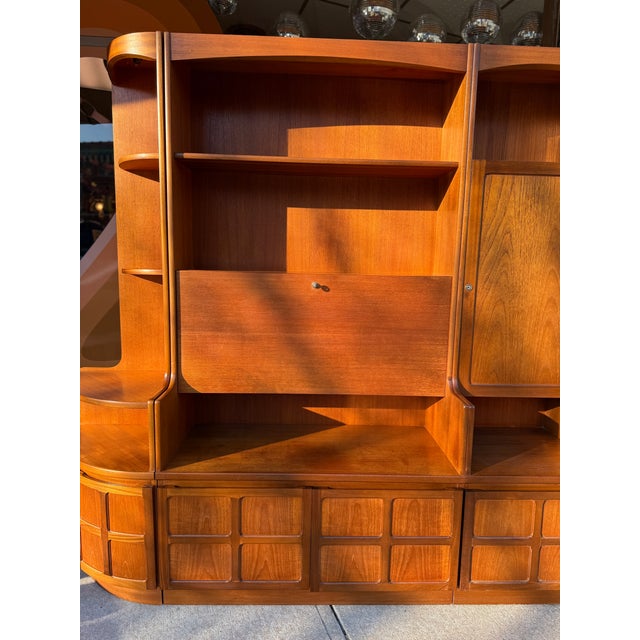 Mid-Century Modern 4pc Teak Modular Wall Unit by Nathan For Sale - Image 13 of 18