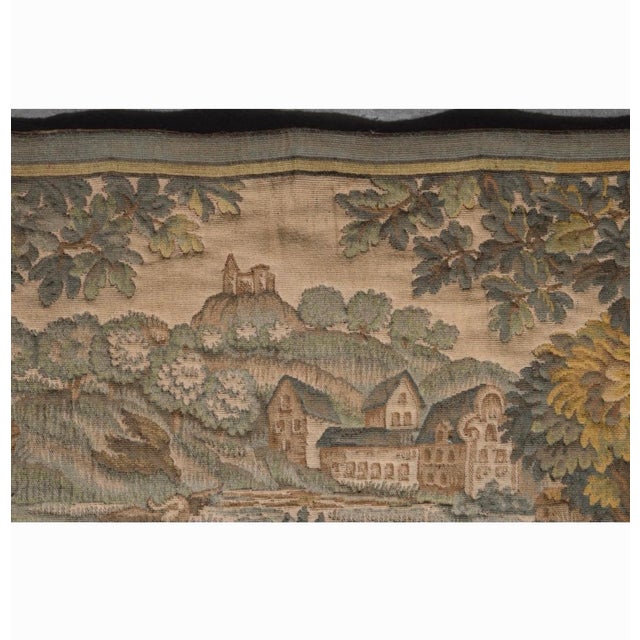 French Needlepoint Hunt Scene Tapestry - 4'2 x 5'8