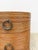 Late 20th Century Pencil Reed Ribbed Round Rolling Side Table Drawer Gabriella Crespi Style For Sale In Tampa - Image 6 of 9