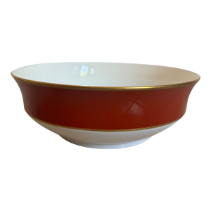 1980s Mikasa Bone China Egyptian Terra Cotta Pattern Round Serving Bowl