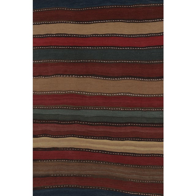 Vintage Persian Kilim, Tribal Gallery Runner in Polychromatic Stripes - Rug & Kilim For Sale In New York - Image 6 of 8