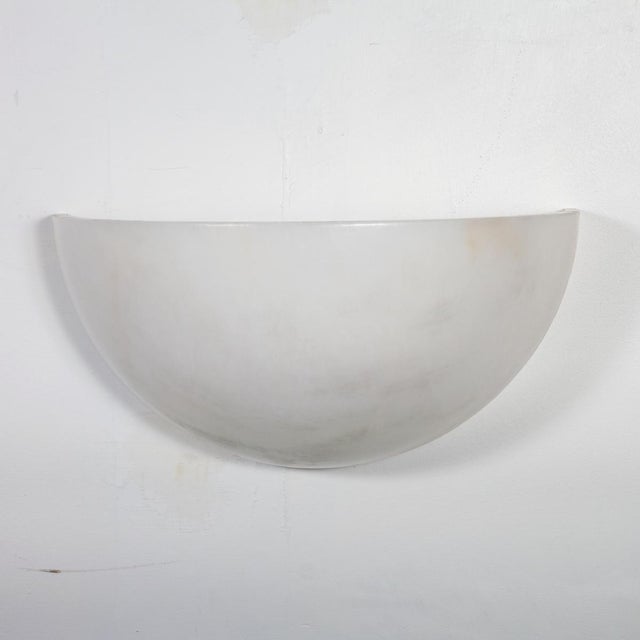 Single Art Deco inspired Spanish alabaster sconce For Sale - Image 4 of 9