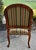 Vintage Tuscan Style Mahogany Accent Chair W/Stripe Fabric For Sale - Image 9 of 12