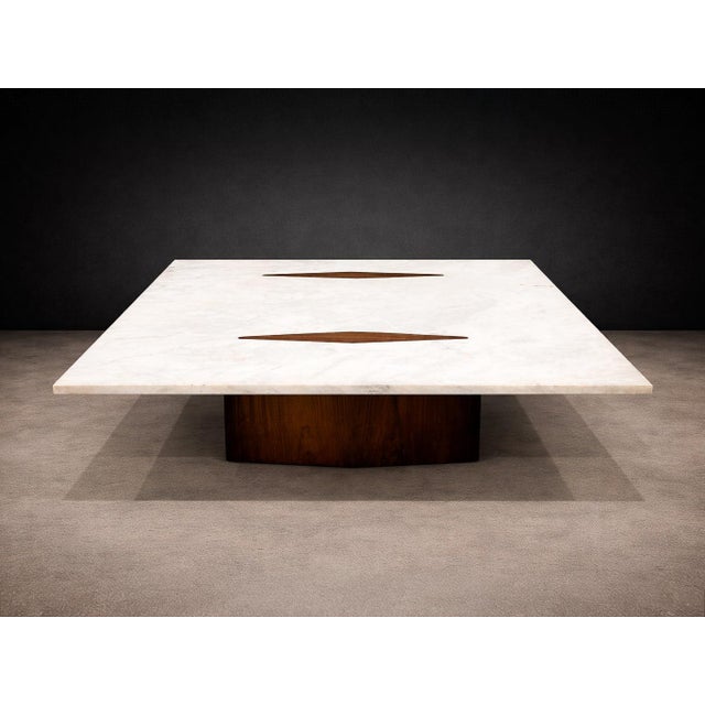 Limestone Coffee Table by Jorge Zalszupin, Rosewood & Marble, Brazil, 1959 - Lot 553A For Sale - Image 12 of 16