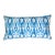 Uzbek Periwinkle Large Lumbar Pillow W Butterfly Flange 15x30 For Sale