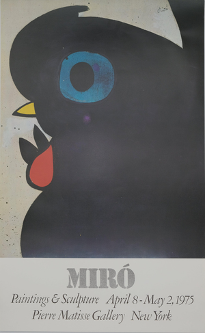 Black Hen Poster after Joan Miro