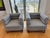 Gray Brigette Romanek for Mitchell Gold + Bob Williams Art Deco Modern Lucy Armchairs (Pair) For Sale - Image 8 of 9