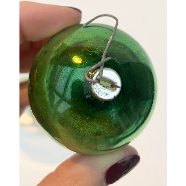 MidCentury Green Mercury Glass Christmas Ornaments Set of 8 Chairish