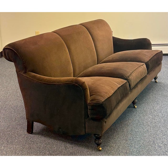 Cisco Brothers Cisco Brothers English George Smith Style Rolled Arm Sofa For Sale - Image 4 of 12