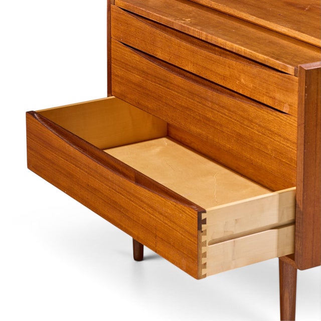 Brown Arne Vodder for Sibast Mid Century Danish Teak Dressing Table Vanity Dresser For Sale - Image 8 of 10