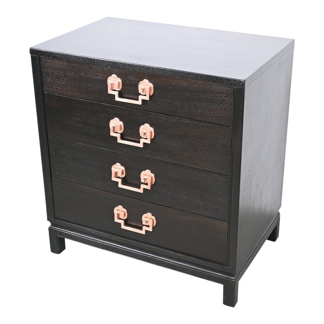 Mid-Century Modern Landstrom Ebonized Mahogany Bachelor Chest For Sale