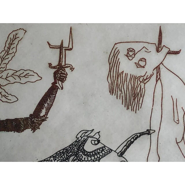 1960s Mid-Century Guillermo Silva Santamaria Print, Framed For Sale - Image 10 of 11