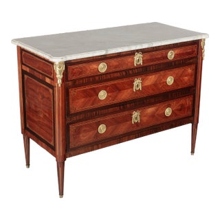 18th Century Louis XVI Marquetry Commode For Sale