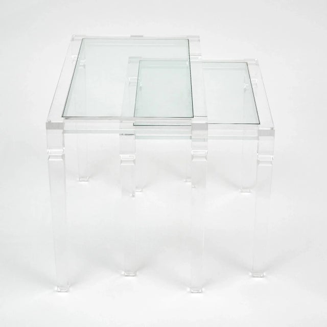 French Vintage Lucite Nesting Tables Chairish