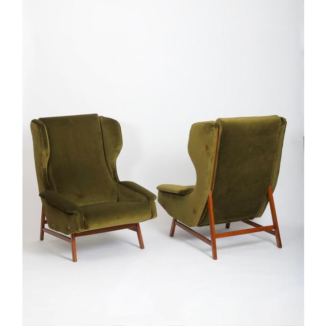Wonderfully restored pair of Gianfranco Frattini for Cassina armchairs Model 877 Italy c1959 Large and very, very...