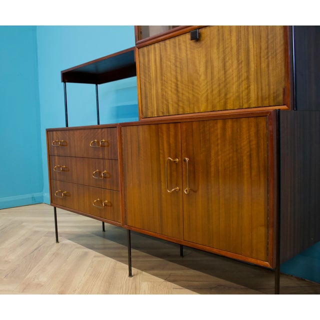 1960s Shelving Unit Desk in Teak and Walnut from Vanson, 1950s For Sale - Image 5 of 13