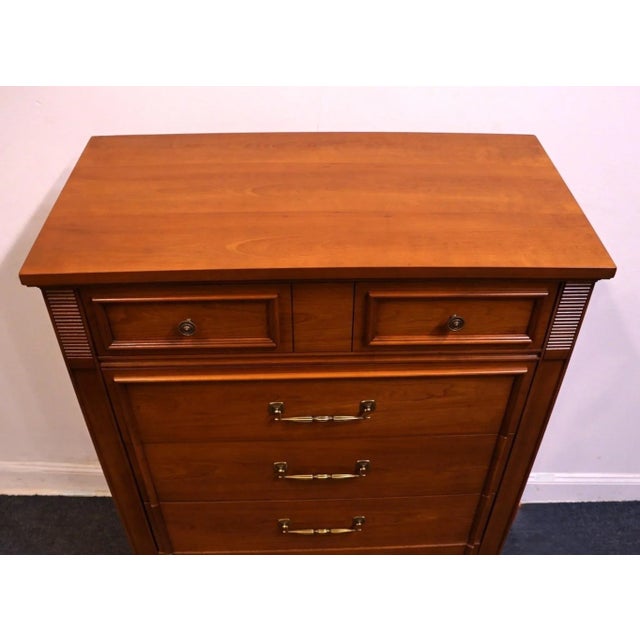 Dixie Dixie Furniture Solid Pecan Italian Neoclassical Tuscan Style 34″ Chest of Drawers 260-7 For Sale - Image 4 of 13