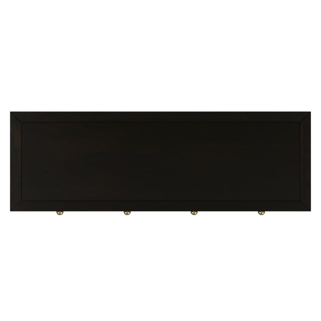 Wood Nora 40 in. W Rectangular Wood 2 Drawer Console Table with Lower Open Shelf, Antique Coffee For Sale - Image 7 of 8