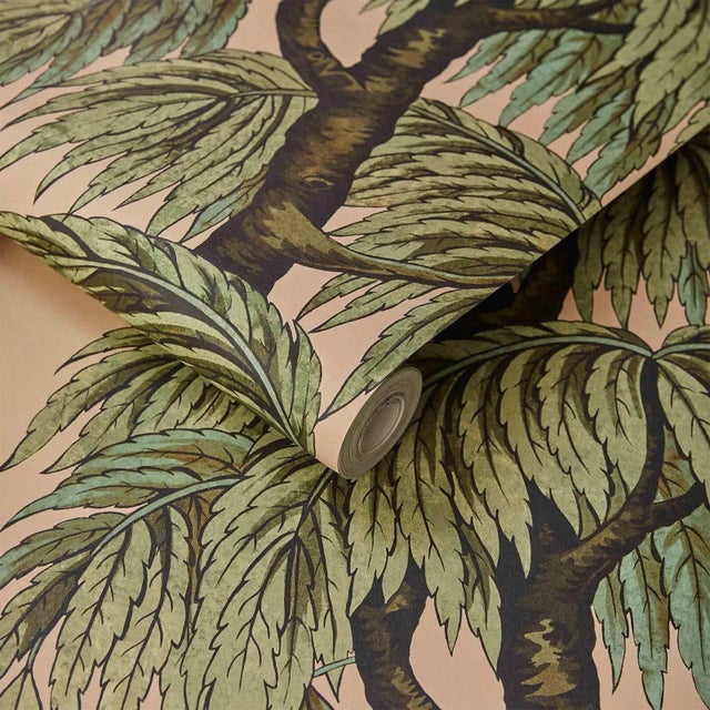 English House of Hackney Babylon Wallpaper - Blush & Willow For Sale - Image 3 of 4