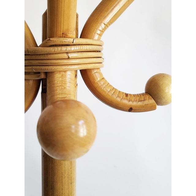 1960s Mid-Century Italian Bamboo Coat Rack, 1960s For Sale - Image 5 of 12