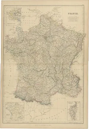 1859 Classic Map of France: Blackies Imperial Geographic Masterpiece