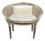 French Louis XVI Style Gilt Caned Barrel Accent Chair For Sale