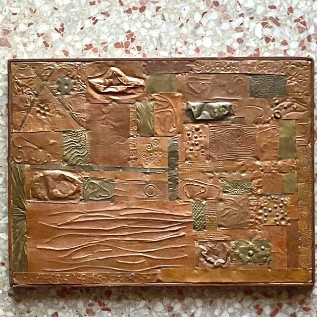 Copper Mid-Century Mixed Metal Abstract Assemblage For Sale - Image 8 of 13