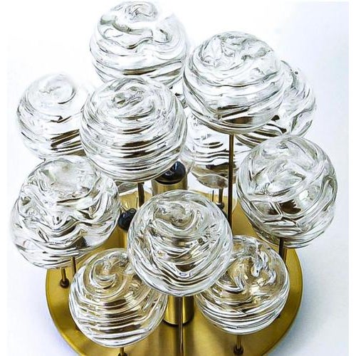 1960s Doria Sputnik Flush Mount Murano 12 Glass Balls & Brass, Germany For Sale - Image 10 of 11