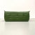 French Three-Seater Togo Sofa in Forest Green Leather attributed to Michel Ducaroy for Ligne Roset For Sale - Image 9 of 11