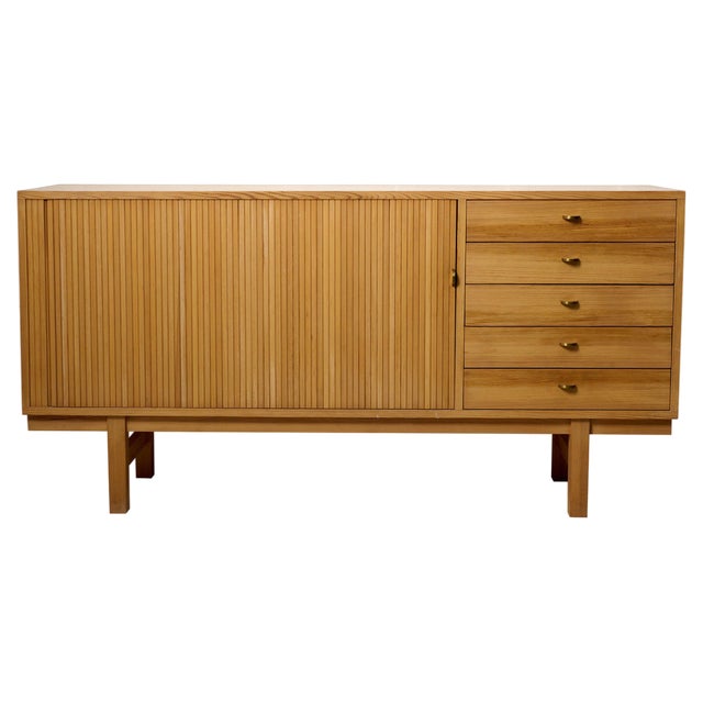 Vintage Modern Swedish Low Sideboard in Pine, 1960s For Sale