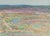 A 1988 acrylic on paper landscape painting, titled Blue Ridge, by the American artist Harry Hilson (1935-2004). This piece...