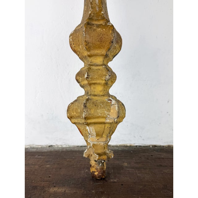 Architecture Salvage Wood Altar Candlestick For Sale - Image 12 of 18