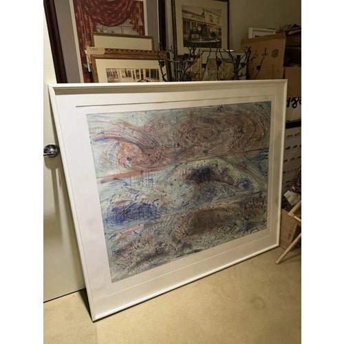 Blue 1980s Pat Steir Aquatint the Wave - From the Sea After Leonardo, Hokusai and Courbet For Sale - Image 8 of 10