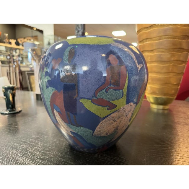 Papeete Earthenware Vase from Pornic, 1980s For Sale - Image 3 of 8