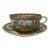 19th Century Chinese Export Rose Medallion Mandarin Eggshell Teacup and Saucer Porcelain For Sale
