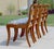 Brown Set of 4 Vintage Federal Style Walnut Dining Chairs With Equestrian Hunt Scene Upholstery For Sale - Image 8 of 18