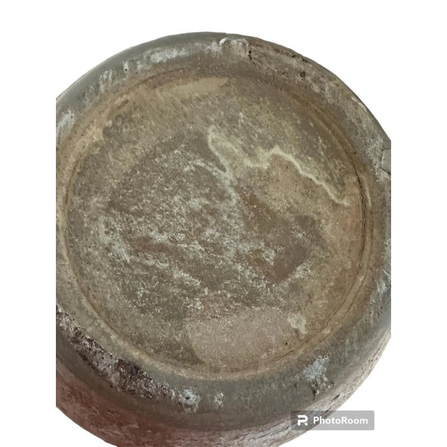 Rustic 2000s Rustic Terracotta Pottery Vase With Handles For Sale - Image 3 of 3