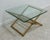 Campaign Vintage Gold Gilt Faux Bamboo Campaign X Base End Table Italian Regency A For Sale - Image 3 of 9