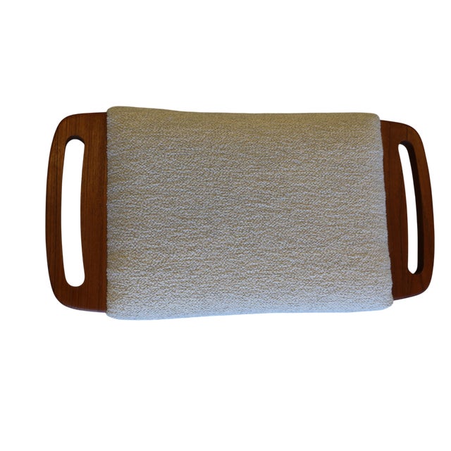 Mid-Century Modern Danish Teak Stool with Shaped Handles, 1960s For Sale - Image 3 of 10