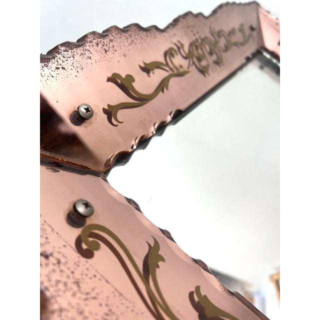 Pink Venetian Mirror, Italy, 1960s For Sale - Image 17 of 18