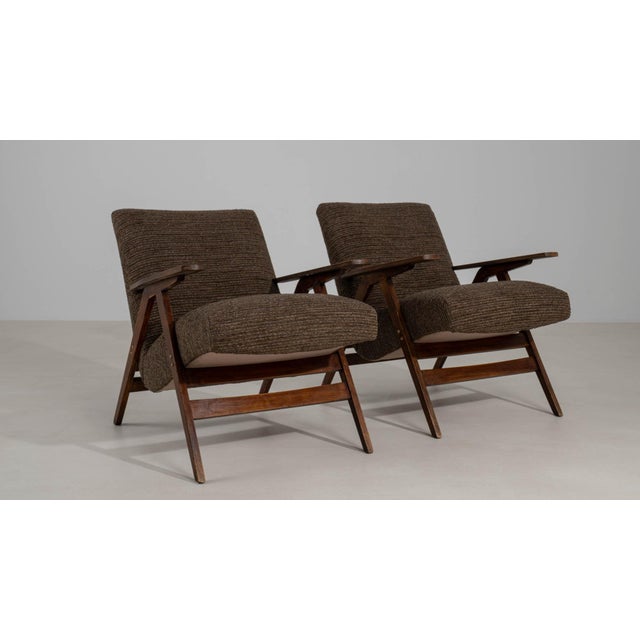 19th Century France Brown Wood Armchair For Sale - Image 11 of 11