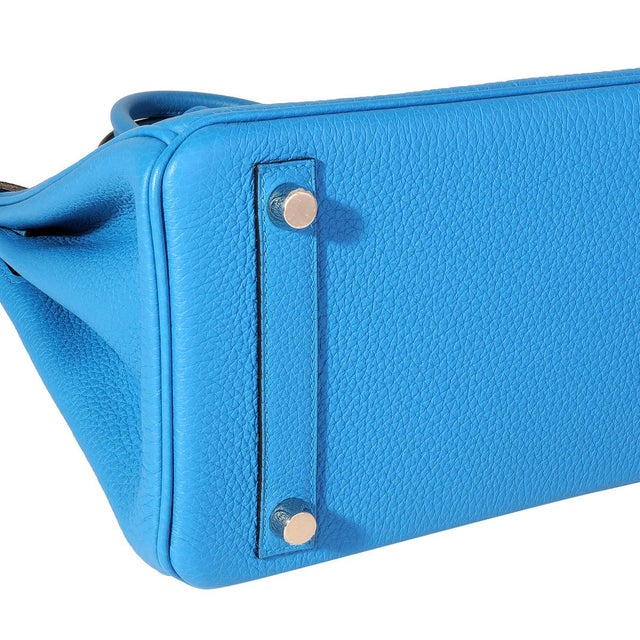 Bleu Zanzibar Togo Birkin 25 PHW For Sale In New York - Image 6 of 7