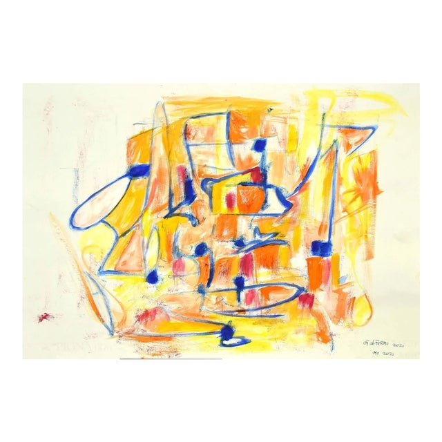 Giorgio Lo Fermo, Geometrical Abstract Composition, 2020, Mixed Media on Paper For Sale
